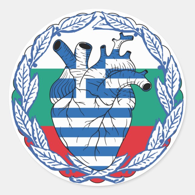 Bulgarian Bulgaria Greek Independence Greek Greece Classic Round Sticker (Front)