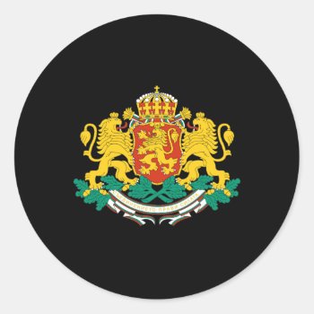Bulgarian Coat Of Arms Classic Round Sticker by maxiharmony at Zazzle
