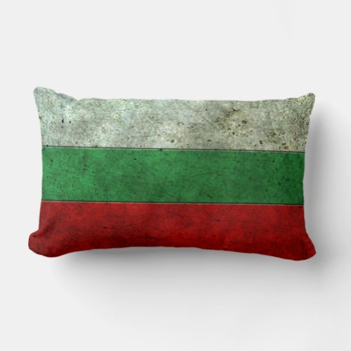 Bulgarian Flag Aged Steel Effect Lumbar Pillow