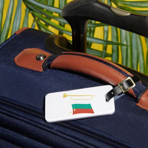 Bulgarian Flag And Bugle Luggage Tag