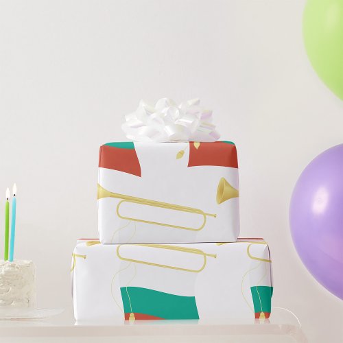 Bulgarian Flag And Bugle Wrapping Paper