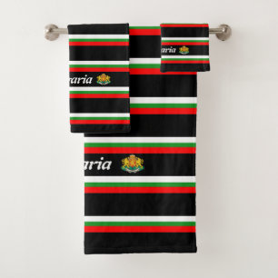 Bulgarian flag bath towel set