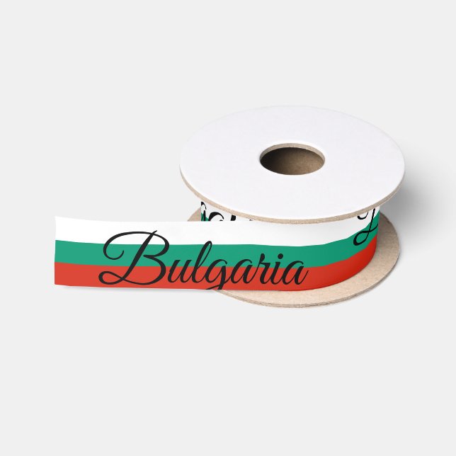 Bulgarian Flag & Bulgaria travel, holiday /sport Satin Ribbon (Spool)