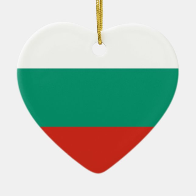 Bulgarian Flag Ceramic Ornament (Front)