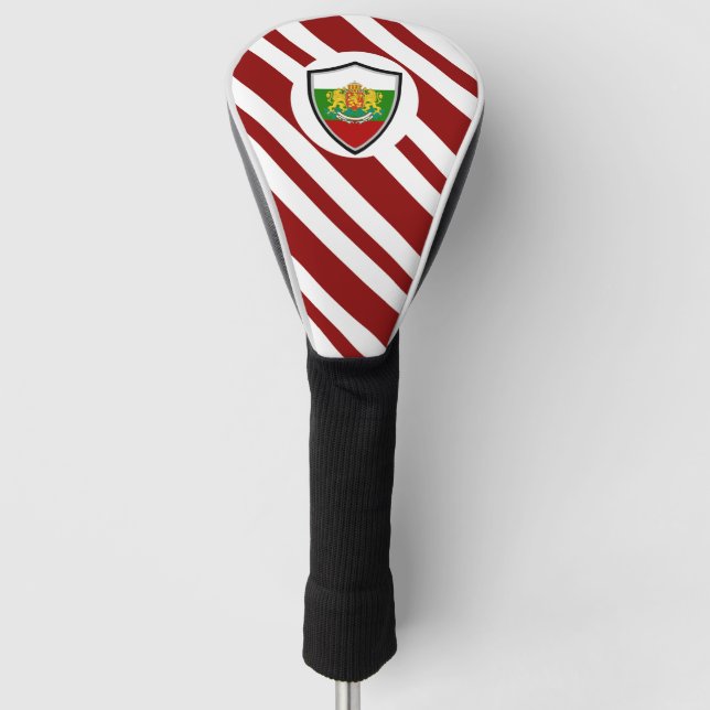 Bulgarian flag-coat arms golf head cover (Front)