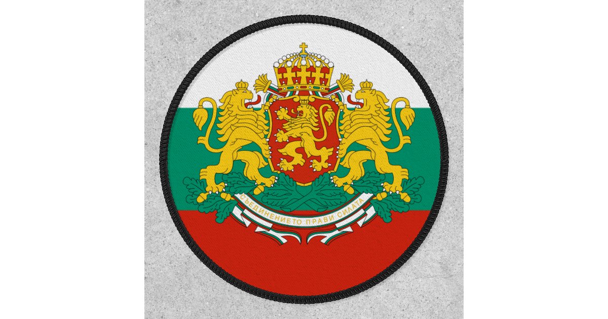 Personalized Flag & Coat of Arms, Flag of Bulgaria Patch Zazzle.com