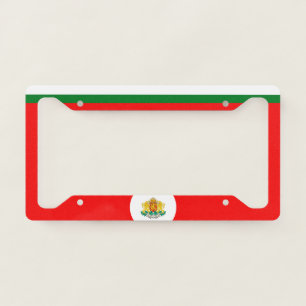 Bulgarian flag-coat of arms license plate frame