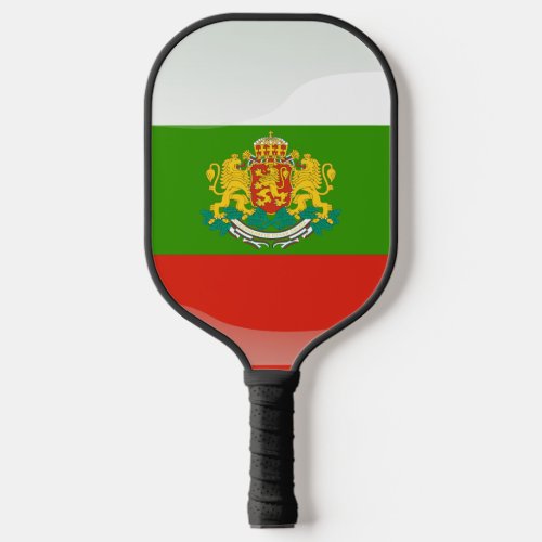 Bulgarian flag_coat of arms pickleball paddle