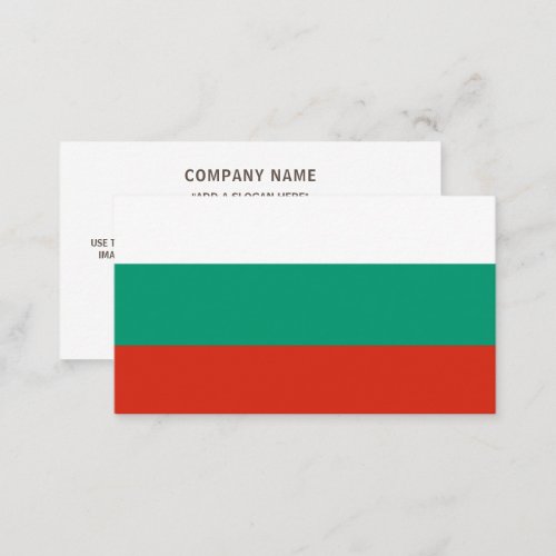 Bulgarian Flag Flag of Bulgaria Business Card