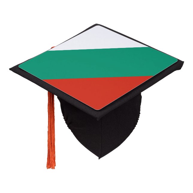Bulgarian flag graduation cap topper (Angled)