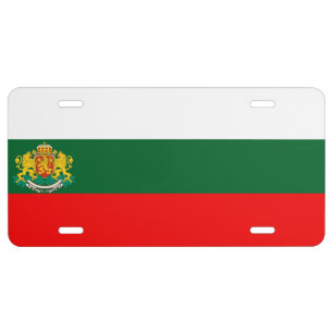 Bulgarian flag license plate
