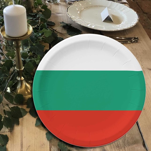 Bulgarian Flag plates, party, sports, Bulgaria Paper Plates (Creator Uploaded)