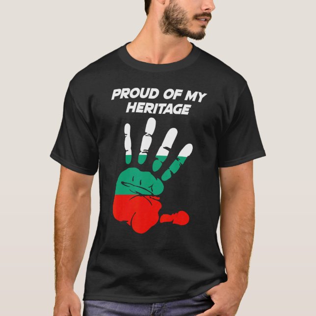 Bulgarian Flag Printed Palm T-Shirt (Front)