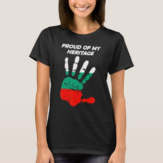 Bulgarian Flag Printed Palm T-Shirt (Front)