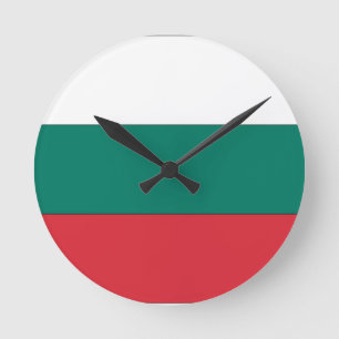 Bulgarian Flag Round Clock