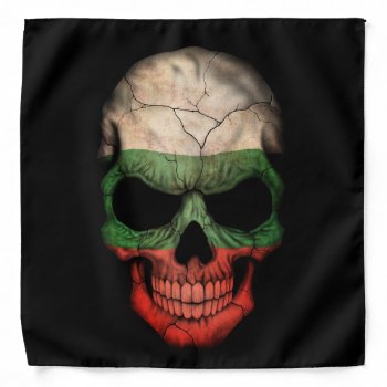 Bulgarian Flag Skull On Black Bandana by JeffBartels at Zazzle