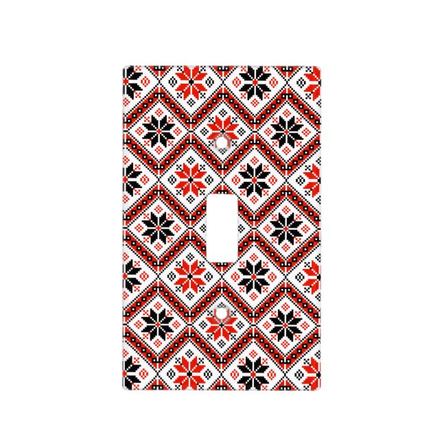 Bulgarian Flower Pattern Light Switch Cover (Front)