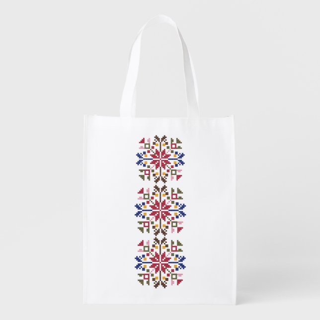 Bulgarian folk motif from Kyustendil Grocery Bag (Front)
