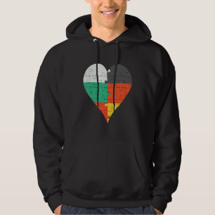 Bulgarian German Flag Heart Hoodie