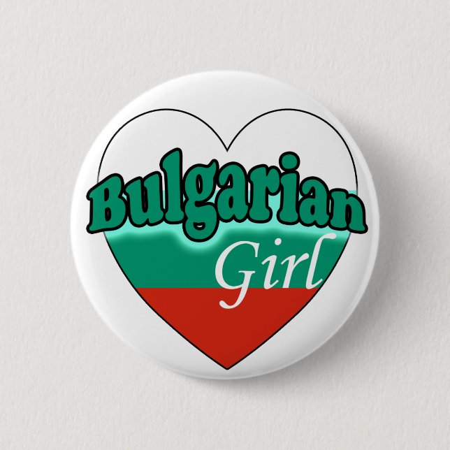 Bulgarian Girl Pinback Button (Front)