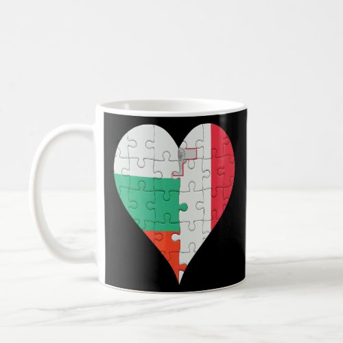 Bulgarian Maltese Flag Heart  Coffee Mug