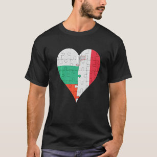 Bulgarian Maltese Flag Heart T-Shirt