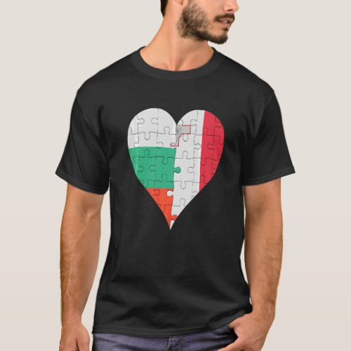 Bulgarian Maltese Flag Heart T_Shirt