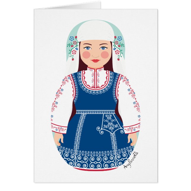 Bulgarian Matryoshka Card (Front)