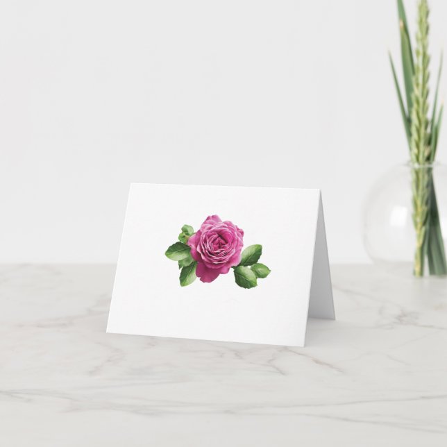 Bulgarian purple rose thank you card (Front)