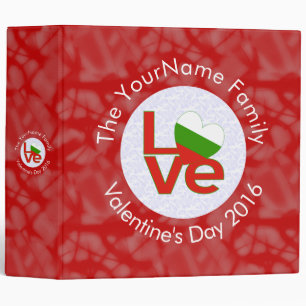 Bulgarian Red LOVE Flag Personalized  Binder