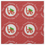 Bulgarian Red LOVE Flag Personalized  Fabric
