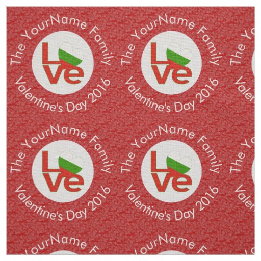 Bulgarian Red LOVE Flag Personalized  Fabric