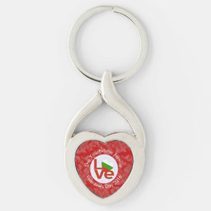 Bulgarian Red LOVE Flag Personalized Keychain