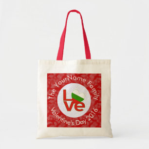 Bulgarian Red LOVE Flag Personalized Tote Bag