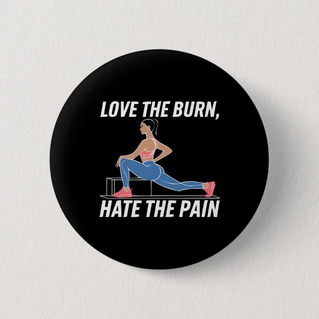 Bulgarian Squat Exercise Bodybuilding Fitness Work Button (Front)