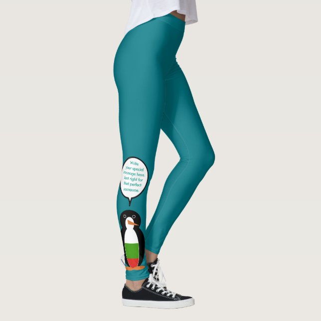 Bulgarian Talking Ms. Penguin Personalized  Leggings (Right)