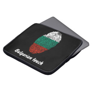 Bulgarian touch fingerprint flag laptop sleeve
