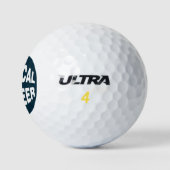Bulging Black Chemical Engineer Text Golf Balls (Logo)