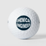 Bulging Black Chemical Engineer Text Golf Balls