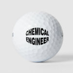 Bulging Black Chemical Engineer Text Golf Balls