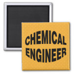 Bulging Black Chemical Engineer Text Magnet