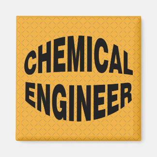 Bulging Black Chemical Engineer Text Magnet