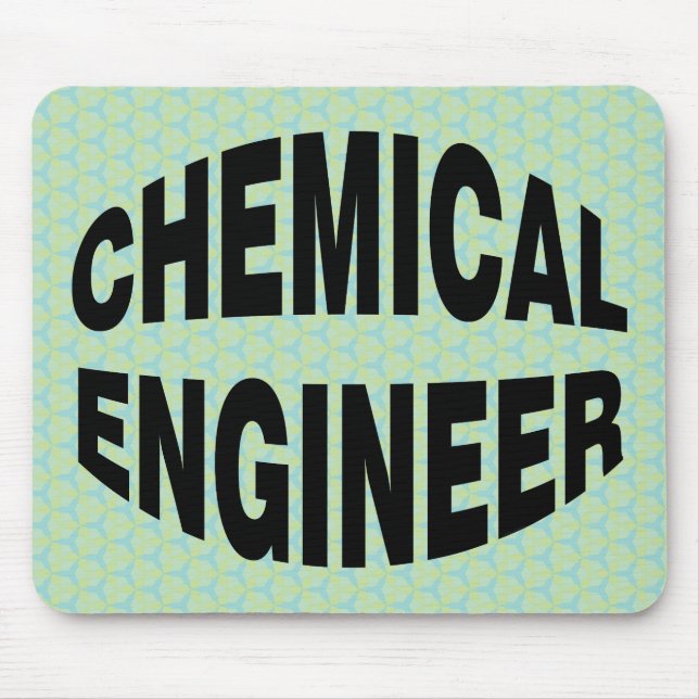 Bulging Black Chemical Engineer Text Mouse Pad (Front)