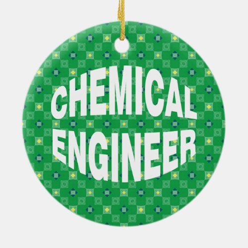 Bulging Chemical Engineer Ceramic Ornament