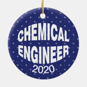 Bulging Chemical Engineer Ceramic Ornament