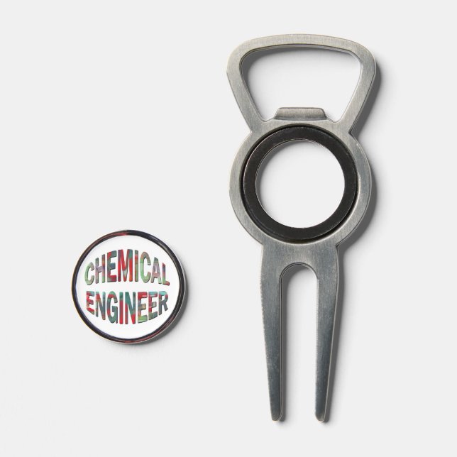 Bulging Chemical Engineer Text Divot Tool (Front (Open))
