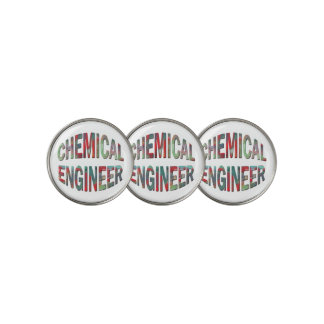 Bulging Chemical Engineer Text Golf Ball Marker