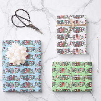 Bulging Chemical Engineer Text Wrapping Paper Sheets