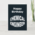 Bulging Chemical Engineer TextBirthday Card