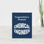 Bulging White Chemical Engineer Graduation Card